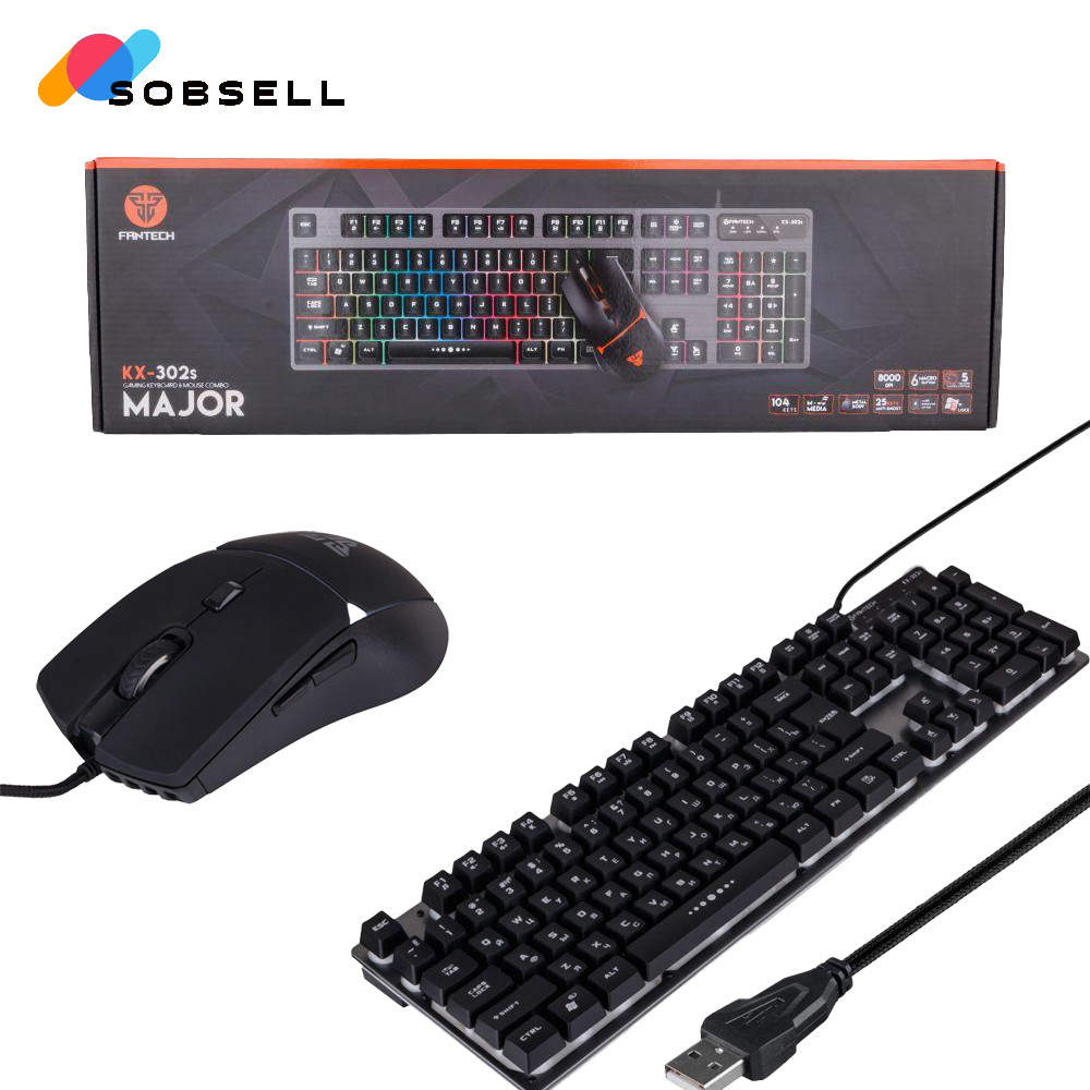 Комплект Игровая Клавиатура и Мышь с Rgb Подсветкой Fantech Major ...