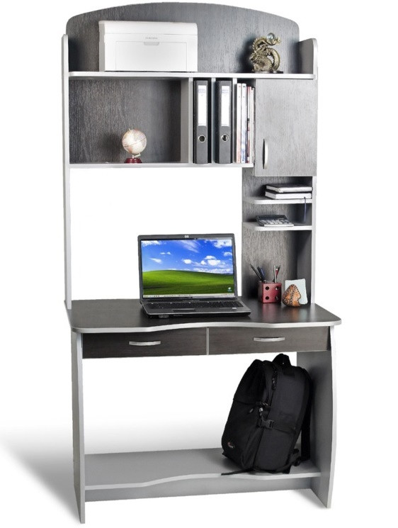 Компьютерный рабочий стол для ноутбука с надстройкой, полочками для книг СК-7 ТМ компактный Тиса Мебель - фото 1 - id-p1586515450