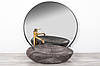 Умивальник (раковина) REA ROXY A STONE D.GREY MATT сірий накладний, фото 5