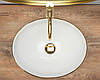 Умивальник (раковина) REA SOFIA WHITE GOLD EDGE накладний, фото 5