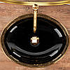 Умивальник (раковина) REA MARGOT GOLD BLACK накладний, фото 5