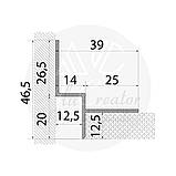 Профіль тіньового шва 10х20 мм, без покриття, фото 3