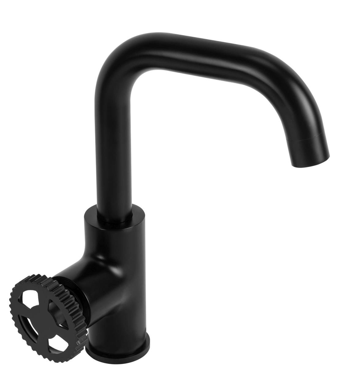 Змішувач для кухні REA VERTIGO SIDE BLACK чорний, фото 1
