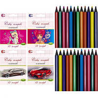 От 12 шт. Олівець mini 12 кольорів White Night "С" купить оптом