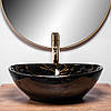 Умивальник (раковина) REA SOFIA BLACK MARBLE SHINY накладний, фото 4