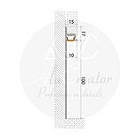 Плінтус алюмінієвий світлодіодний прихованого монтажу P-114 LED 100х15х2500 мм, анодований, фото 3