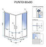 Душова кабіна REA PUNTO 80х80 BLACK, фото 7