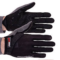 Велоперчатки текстильные с закрытыми пальцами перчатки велосипедные MADBIKE черные SK-13: Gsport
