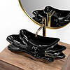 Умивальник (раковина) REA INFINITY BLACK чорний накладний *, фото 4