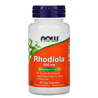 Экстракт корня родиолы розовой, NOW Rhodiola 60 капсул
