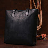 Вінтажна шкіряна жіноча сумка Shvigel 16347 Чорний, фото 10