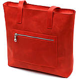 Вінтажна яскрава шкіряна сумка Shvigel 16348 Червоний, фото 2