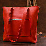 Вінтажна яскрава шкіряна сумка Shvigel 16348 Червоний, фото 9