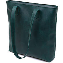 Шкіряна вінтажна жіноча сумка Shvigel 16351 Зелений