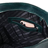 Шкіряна вінтажна жіноча сумка Shvigel 16351 Зелений, фото 5