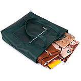 Шкіряна вінтажна жіноча сумка Shvigel 16351 Зелений, фото 6