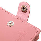 Горизонтальне портмоне з натуральної шкіри для жінок Shvigel 16467 Рожевий, фото 5