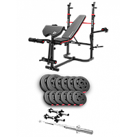 Набір Hop-Sport Premium 38 кг з лавою HS-1065 PRO та партою Скотта