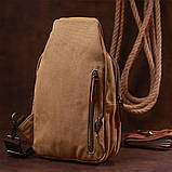 Функціональна чоловіча сумка через плече Vintage 20385 Пісочний, фото 10