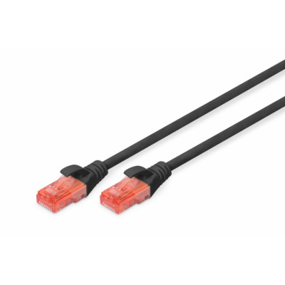 Патч-корд 10м, CAT 6 UTP, AWG 26/7, Cu, LSZH, black Digitus (DK-1617-100/BL), фото 1