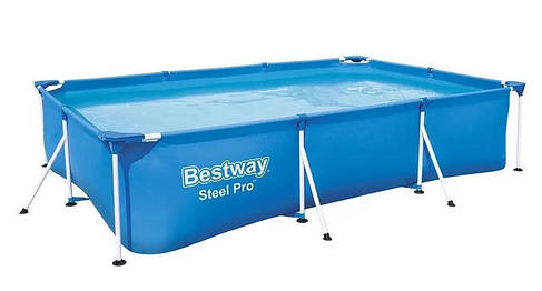 Басейн каркасний Bestway 56404 прямокутний, 300х201х66 см, синій, фото 1