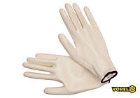 Перчатки рабочие полиэстер,покрытые белым полиуретаном, размер 10 VOREL 74082