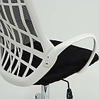 Крісло поворотне DEXTER чорне / біле, фото 4