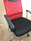 Крісло поворотне Q-025 червоне / чорне, фото 5