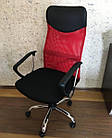 Крісло поворотне Q-025 червоне / чорне, фото 6
