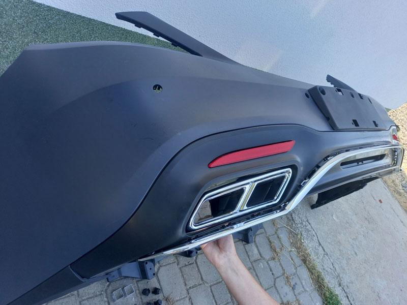 Задній бампер Mercedes S-class W222 стиль AMG S63 S65 з насадками