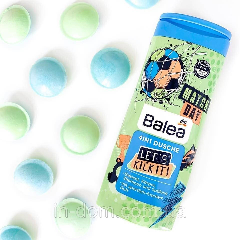 Balea Kinder Dusche 4in1 Let’s kick it! Дитячий гель для душу, волосся, обличчя та тіла 300 мл