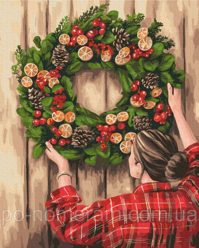 Акційна Картина за номерами BrushMe Святковий декор (BS52806) 40 х 50 см, фото 1