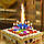 Музична свічка "Лотос кольоровий обертаються". (11,5 см)., фото 7