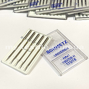 Голки універсальні 5 шт для побутових машин №110/18 Schmetz