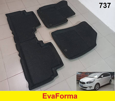 3D килимки EvaForma на Kia Carens '13-19, килимки ЕВА, фото 2