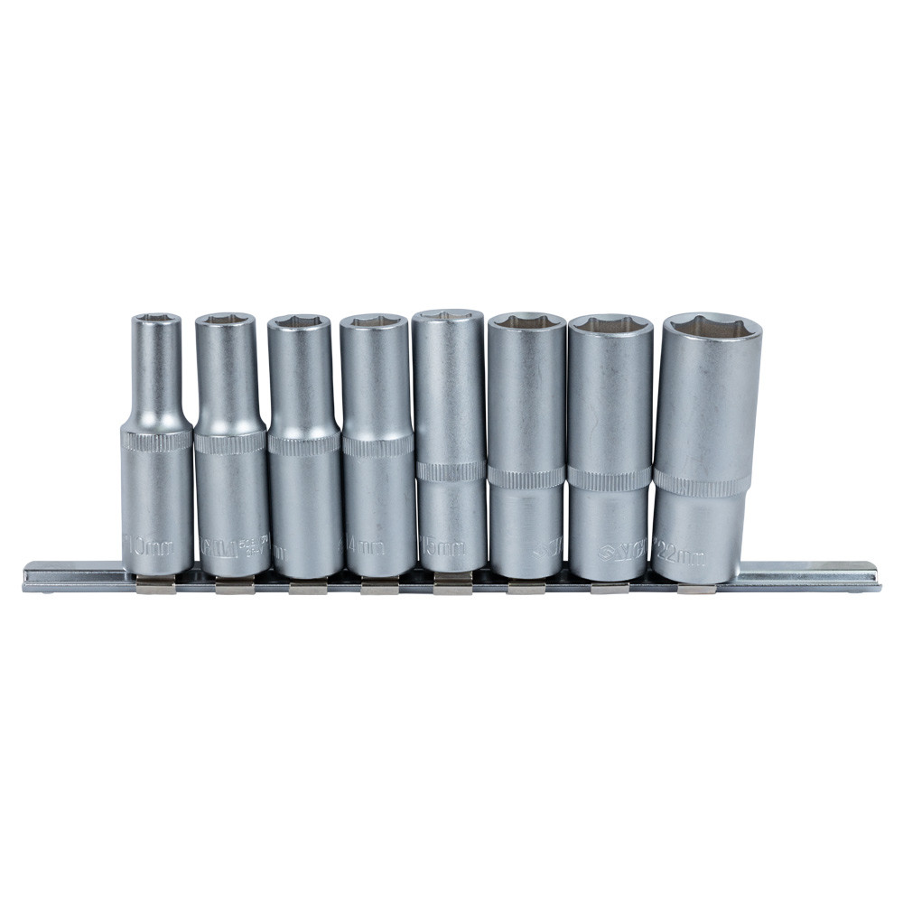 Набір насадок шестигранних подовжених 1/2" на планці 8 шт. CrV SIGMA (6003691)