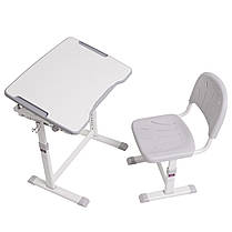 ЗРОСТАЮЧА ДИТЯЧА ПАРТА ЗІ СТІЛЬЦЕМ Cubby Olea Grey Grey сірий для школяра хлобчика, фото 3