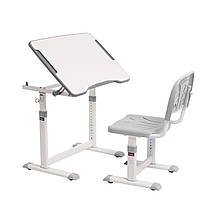 ЗРОСТАЮЧА ДИТЯЧА ПАРТА ЗІ СТІЛЬЦЕМ Cubby Olea Grey Grey сірий для школяра хлобчика, фото 6