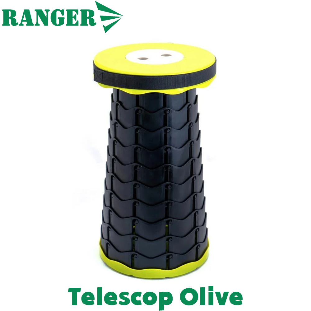 Стілець складаний для риболовлі стілець для пікніка стілець для кемпінгу стілець для відпочинку на природі Ranger Telescop Olive
