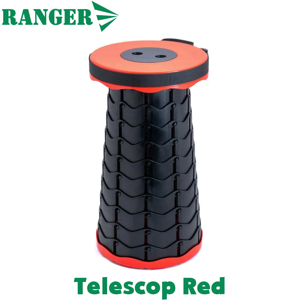 Стілець складаний для риболовлі стілець для пікніка стілець для кемпінгу стілець для відпочинку на природі Ranger Telescop Red