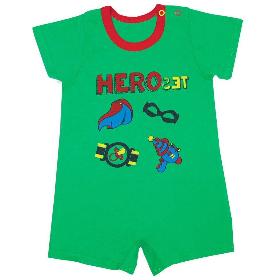 Пісочник дитячий бавовняний GABBI PPS-19-11-2 Супергерой Зелений на зріст 62 (11636)