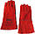 Робочі рукавички зварника WERK WE2128 Краги для зварювання замшеві Червоні, фото 2