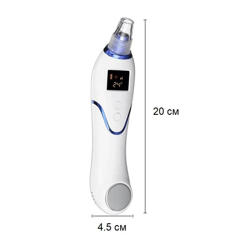 Вакуумный очиститель пор 2-в-1 Doctor-101. Прибор для чистки лица, сужения пор + холодная и горячая терапия - фото 5 - id-p1586776948