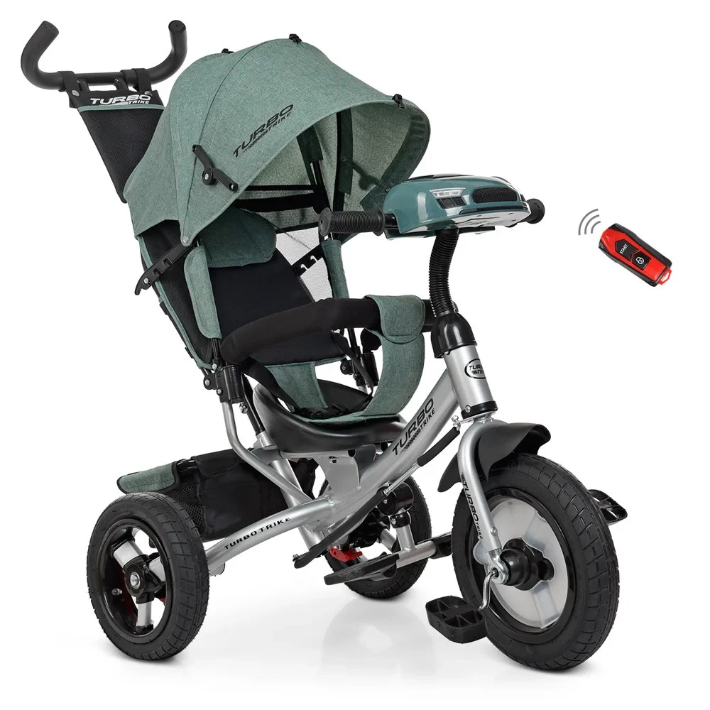Дитячий триколісний велосипед TurboTrike M3115- HA17L велосипед-коляска, фото 1