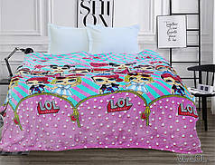 Дитячий плед велсофт 200х220 ЛОЛ