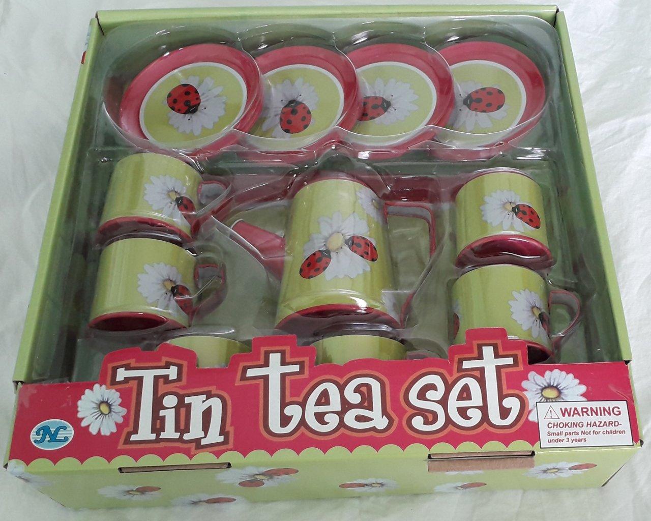 Ігровий набір посуду Чайний сервіз Зелений з малиновим, фото 1