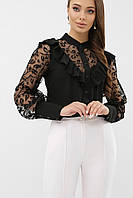 Блуза Фиона д/р. Цвет: черный 1 XL