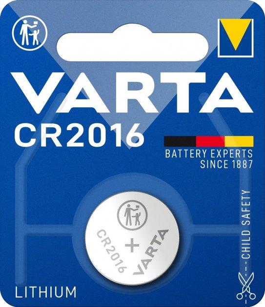 Дискова батарейка VARTA Cell Lithium 3V CR2016 (90mAh) (C1)