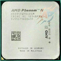 Процесор AMD Phenom II X4 955 / 3.2 GHz / HDX955WFK4DGM / Socket AM2+, AM3 / 95W + подарунок