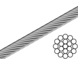 Трос сталевий оцинкований 1х19